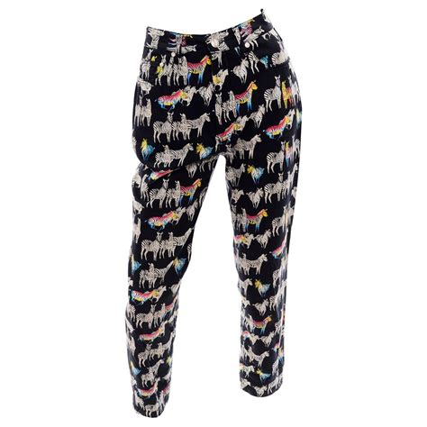 versace zebra pants for sale|versace pants sale.